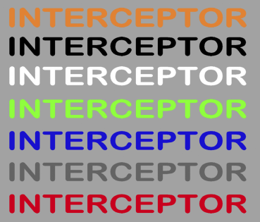 Aufkleber Interceptor Abfangjäger